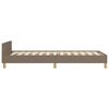 vidaXL Estructura de cama sin colch&oacute;n tela taupe 90x200 cm