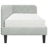 vidaXL Estructura de cama en esquina Gris Claro 80 x 200 cm Terciopelo