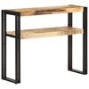 vidaXL Mesa consola de madera de mango rugosa 90x30x75 cm
