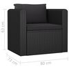 vidaXL Set de muebles de jard&iacute;n 10 pzas cojines rat&aacute;n sint&eacute;tico negro