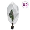 vidaXL Cubierta para plantas con cremallera 2 uds 70 g/m&sup2; 1,2x1,8 m