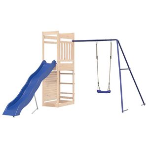 vidaXL Parque infantil de exterior madera maciza de pino