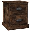vidaXL Mesita de noche madera contrachapada roble ahumado 39x39x47,5cm