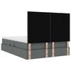 vidaXL Cama con almacenamiento y colch&oacute;n Gris oscuro 140 x 190 cm