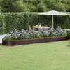 vidaXL Jardinera arriate acero galvanizado marr&oacute;n 523x140x36cm