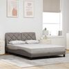 vidaXL Estructura de cama sin colch&oacute;n tela gris taupe 140x200 cm