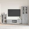 vidaXL Conjunto de mueble de TV Gris Sonoma Madera de ingenier&iacute;a