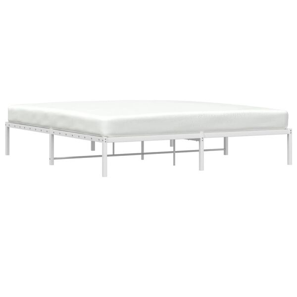 vidaXL Estructura de cama sin colch&oacute;n metal blanco 180x200 cm