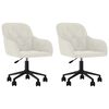 vidaXL Sillas de comedor giratorias 2 uds terciopelo crema