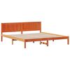 vidaXL Estructura de cama Marrón 200 x 200 cm Madera maciza de Pino