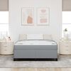 vidaXL Cama tipo Box Spring con colch&oacute;n Gris Claro 140 x 190 cm tela