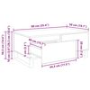 vidaXL Mesa de Caf&eacute; con caj&oacute;n Madera envejecida 90 x 50 x 36,5 cm