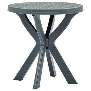 vidaXL Mesa bistro verde pl&aacute;stico &Oslash;70 cm