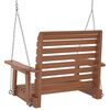vidaXL Silla columpio jard&iacute;n con cadenas de metal madera abeto marr&oacute;n