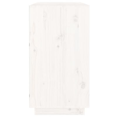vidaXL Aparador madera maciza de pino blanco 100x40x75 cm