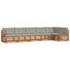 vidaXL Conjunto de sof&aacute;s de exterior 6 pcs Gris Natural y Claro
