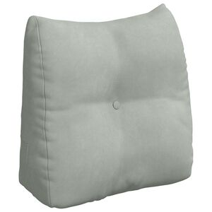 vidaXL Coj&iacute;n de Espalda Gris Claro 45 x 24 x 50 cm Terciopelo