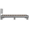 vidaXL Estructura cama madera ingenier&iacute;a metal gris Sonoma 90x200 cm