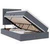 vidaXL Cama de almacenamiento LED con colch&oacute;n Gris oscuro 120 x 200 cm