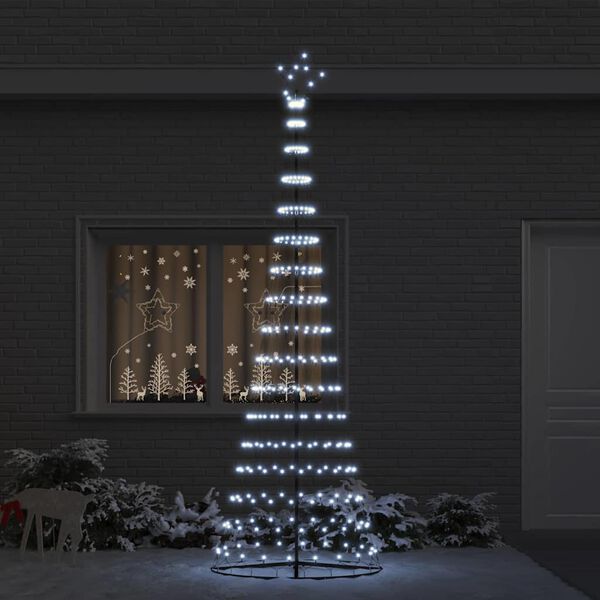 vidaXL Árbol de Navidad LED Frío 100.5 x 100.5 x 302.5 cm Metal