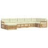 vidaXL Conjunto de sof&aacute;s de exterior 7 uds. Blanco y Crema