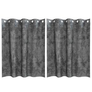 vidaXL Cortinas de Terciopelo 2 uds. Gris 140 x 140 cm Terciopelo