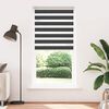 vidaXL Estor cebra negro 100x230 cm tejido ancho 95,9 cm poli&eacute;ster