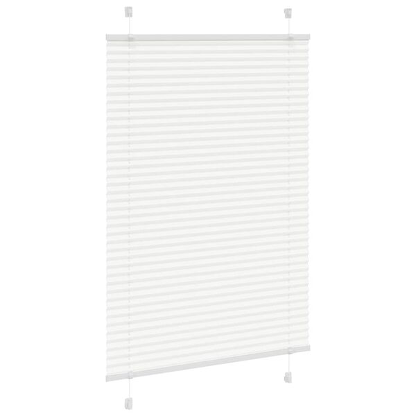 vidaXL Estor Plisado blanco 95x100 cm Tela Ancho 94,4 cm Poli&eacute;ster