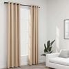 vidaXL Cortinas opacas ojales look de lino 2 pzas beige 140x245 cm