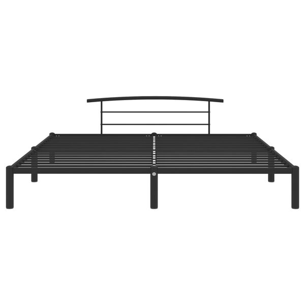 vidaXL Estructura de cama sin colchón metal negro 180x200 cm