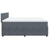 vidaXL Cama box spring con colch&oacute;n terciopelo gris oscuro 200x200 cm
