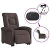 vidaXL Sill&oacute;n el&eacute;ctrico reclinable elevable de tela marr&oacute;n oscuro