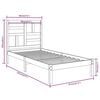 vidaXL Estructura de cama madera maciza 90x190 cm
