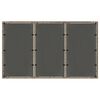 vidaXL Mesa de jard&iacute;n superficie de vidrio rat&aacute;n PE gris 150x90x75 cm