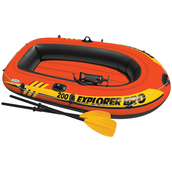 Intex Set bote hinchable con remos y bomba Explorer Pro 200