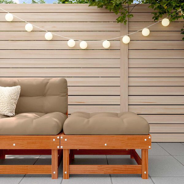 Reposapi&eacute;s de Jard&iacute;n Pino macizo Marr&oacute;n Cera 61 x 60,5 x 30 cm