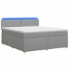 vidaXL Cama box spring con colch&oacute;n Gris Claro 160 x 200 cm Tela