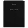 vidaXL Aparador de madera contrachapada negro 60x30x75 cm