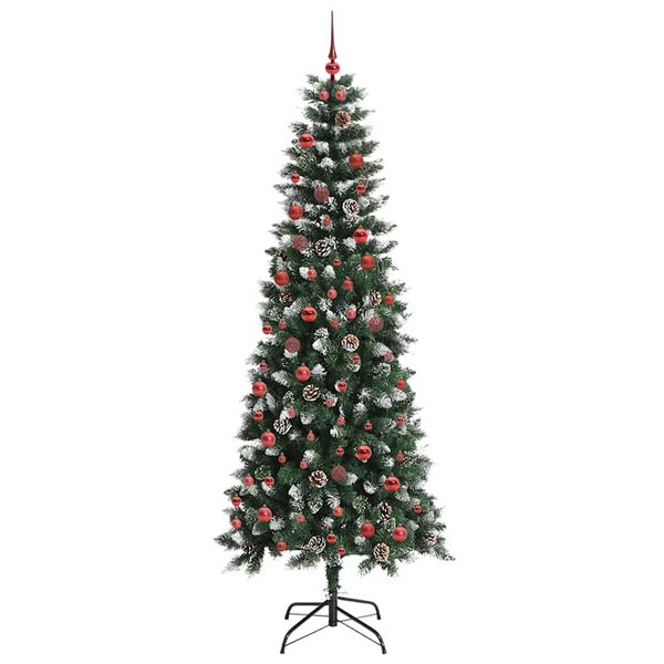 vidaXL &Aacute;rbol de Navidad artificial Verde 210 cm PVC, Pl&aacute;stico y Acero