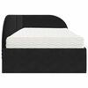 vidaXL Estructura de Cama Esquina con Colch&oacute;n 2 pcs Negro Terciopelo