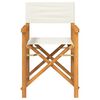 vidaXL Silla de director plegable madera maciza de teca crema