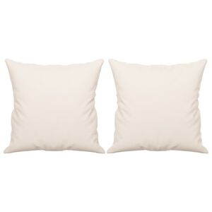 vidaXL Cojines decorativos 2 uds tela microfibra beige 40x40 cm