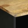 vidaXL Mueble de TV madera maciza de mango rugosa negro 100x33,5x46 cm