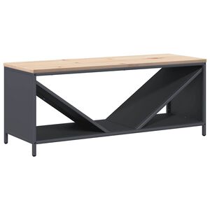 vidaXL Le&ntilde;ero con tablero de madera antracita 100,5x35,5x40 cm
