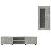 vidaXL Conjunto de mueble de TV con caj&oacute;n FLORIN Gris Concreto