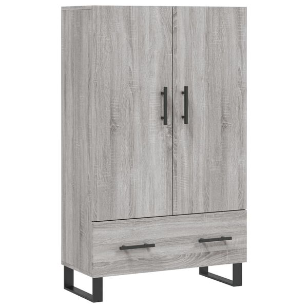 vidaXL Aparador alto madera de ingenier&iacute;a gris Sonoma 69,5x31x115 cm