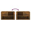 vidaXL Mueble zapatero madera contrachapada roble ahumado 80x35x45 cm
