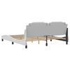 vidaXL Estructura de cama Viana sin colch&oacute;n cuero sint&eacute;tico blanco 180x200cm