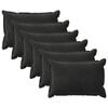 vidaXL Coj&iacute;n con almohada HOUTEN 6 uds. Negro Terciopelo