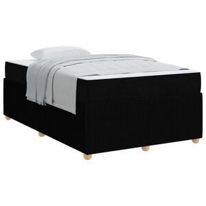 vidaXL Estructura de cama con colch&oacute;n Negro 120 x 190 cm tela